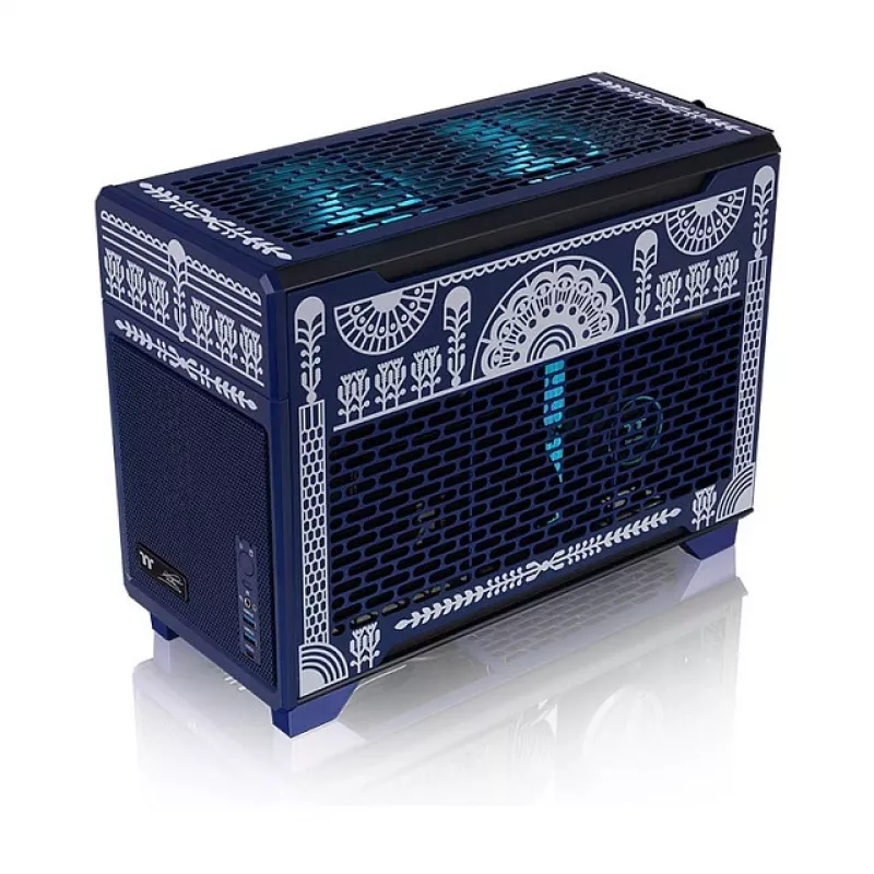 Thermaltake TR100 Koralie Edition caja Mini-ITX SFF Cobalt Blue - riser PCIe 4.0, fuente SFX, GPU 360mm - CA-11A-00SPNN-AR