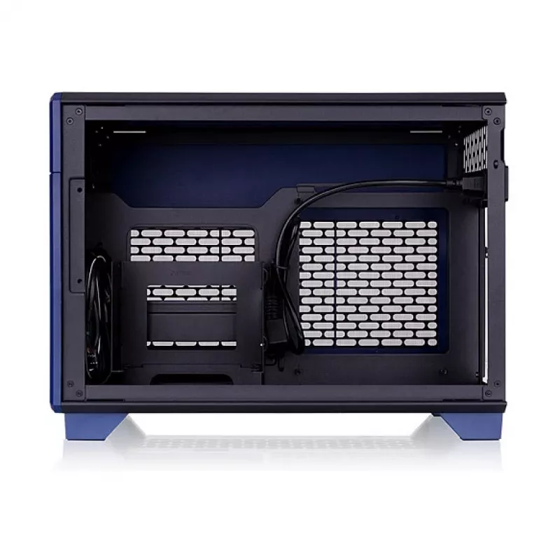 Thermaltake TR100 Koralie Edition caja Mini-ITX SFF Cobalt Blue - riser PCIe 4.0, fuente SFX, GPU 360mm - CA-11A-00SPNN-AR