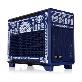 Thermaltake TR100 Koralie Edition caja Mini-ITX SFF Cobalt Blue - riser PCIe 4.0, fuente SFX, GPU 360mm - CA-11A-00SPNN-AR