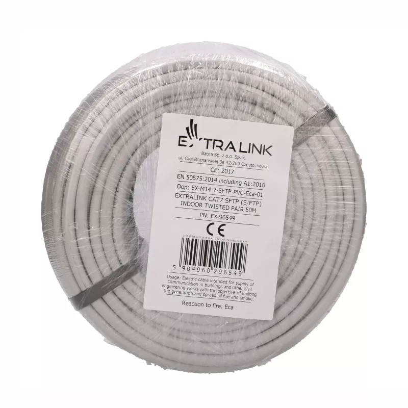 Extralink cable de instalación CAT7 S/FTP indoor par trenzado 50 m EX.96549