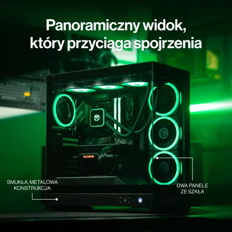ENDORFY Fishtank 6000 Flex caja para PC semitorre - negra, doble cristal templado, USB-C, E-ATX, Back-Connect Ready (sin ventiladores)