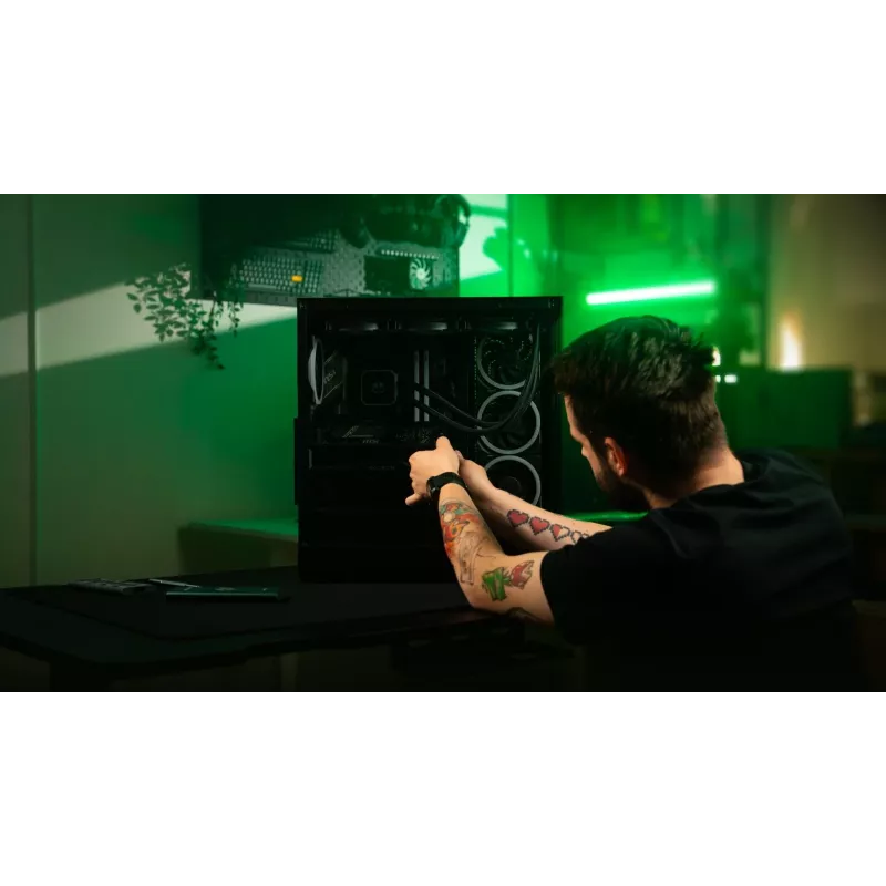 ENDORFY Fishtank 6000 Flex caja para PC semitorre - negra, doble cristal templado, USB-C, E-ATX, Back-Connect Ready (sin ventiladores)