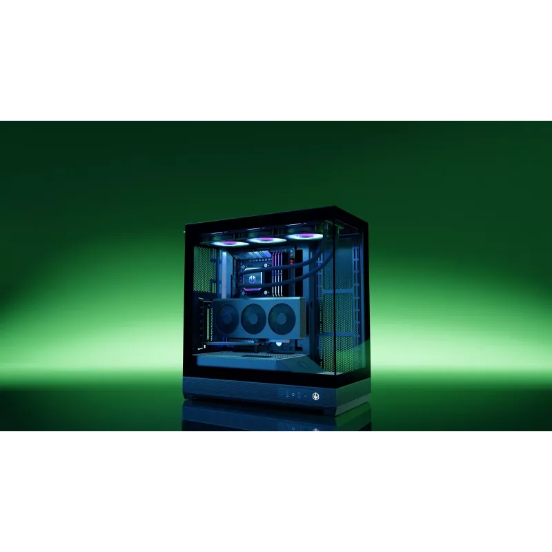 ENDORFY Fishtank 6000 Flex caja para PC semitorre - negra, doble cristal templado, USB-C, E-ATX, Back-Connect Ready (sin ventiladores)