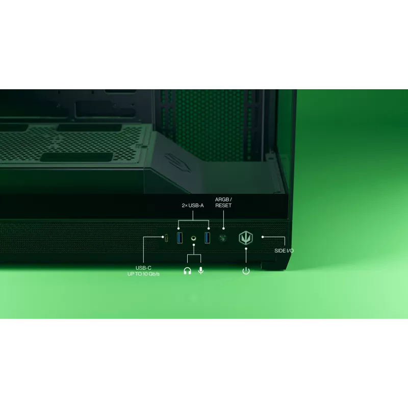 ENDORFY Fishtank 6000 Flex caja para PC semitorre - negra, doble cristal templado, USB-C, E-ATX, Back-Connect Ready (sin ventiladores)
