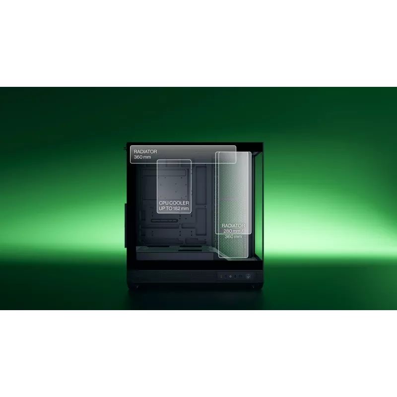 ENDORFY Fishtank 6000 Flex caja para PC semitorre - negra, doble cristal templado, USB-C, E-ATX, Back-Connect Ready (sin ventiladores)