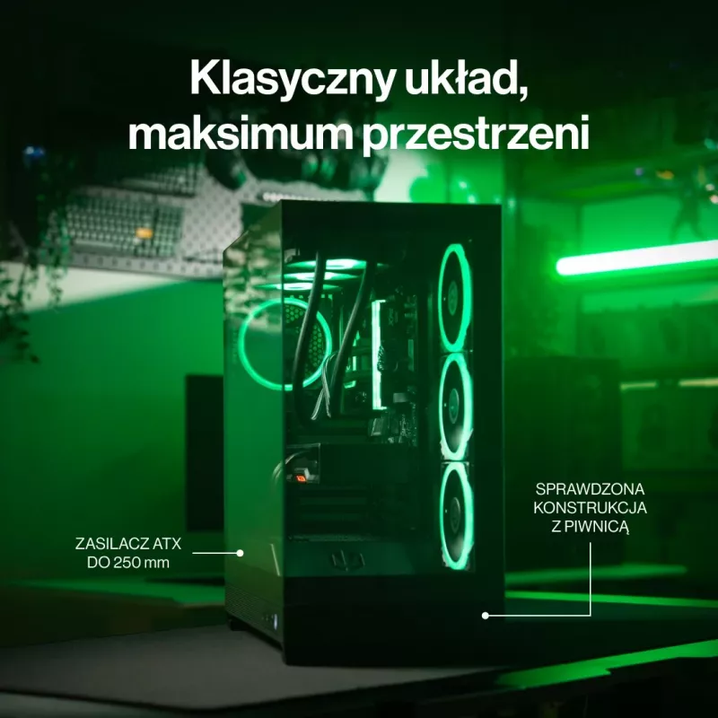 ENDORFY Fishtank 6000 Flex caja para PC semitorre - negra, doble cristal templado, USB-C, E-ATX, Back-Connect Ready (sin ventiladores)