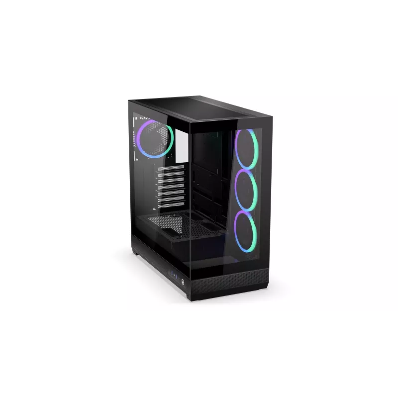 ENDORFY Fishtank 6000 Flex caja para PC semitorre - negra, doble cristal templado, USB-C, E-ATX, Back-Connect Ready (sin ventiladores)