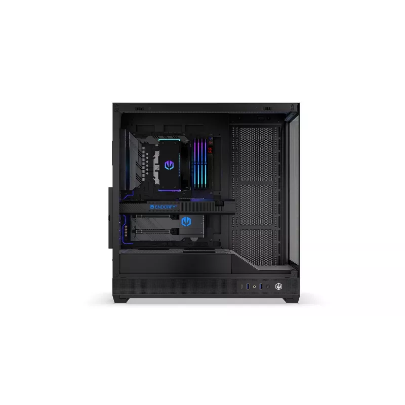 ENDORFY Fishtank 6000 Flex caja para PC semitorre - negra, doble cristal templado, USB-C, E-ATX, Back-Connect Ready (sin ventiladores)