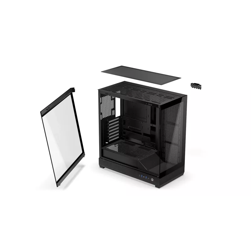 ENDORFY Fishtank 6000 Flex caja para PC semitorre - negra, doble cristal templado, USB-C, E-ATX, Back-Connect Ready (sin ventiladores)