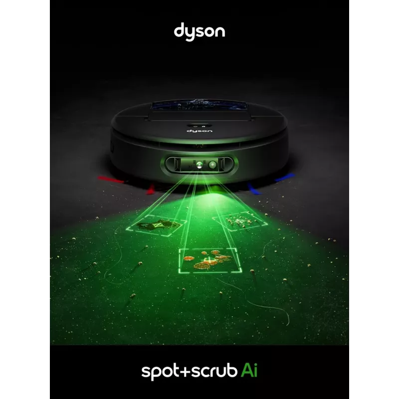 Dyson Spot+Scrub Ai robot aspirador fregasuelos 586183-01 negro