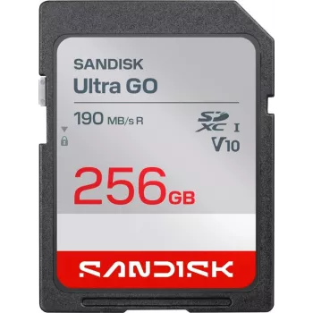 SanDisk Ultra GO Tarjeta de memoria SDXC, 256 GB, UHS-I, hasta 190 MB/s