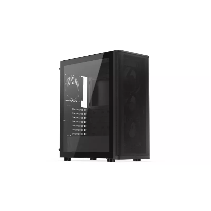 ENDORFY Ventum 400 Air caja para PC ATX - negra, cristal templado, 4 ventiladores Stratus 120 PWM, USB-C