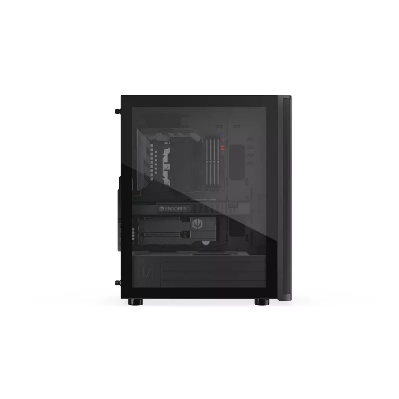ENDORFY Ventum 400 Air caja para PC ATX - negra, cristal templado, 4 ventiladores Stratus 120 PWM, USB-C