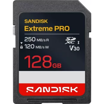 SanDisk Extreme PRO tarjeta de memoria SDXC UHS-I 128GB 250MB/s V30 U3