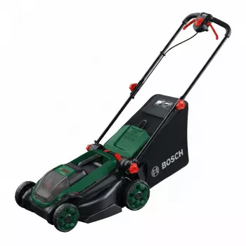 Bosch Rotak 18V-2-38 cortacésped a batería — 36V (2x18V), 38 cm de ancho de corte, bolsa de recogida 40 L, 2 baterías 4,0 Ah + cargador