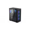ENDORFY Ventum 400 ARGB caja para PC ATX - negra, cristal templado, 4 ventiladores Stratus 120 PWM ARGB, controlador ARGB y PWM, USB-C
