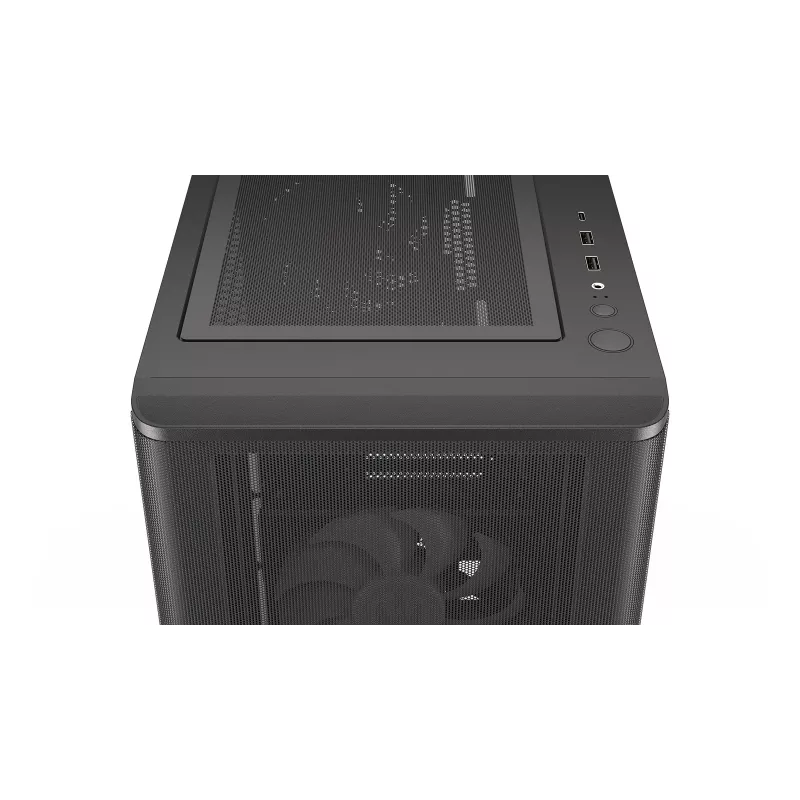 ENDORFY Ventum 400 ARGB caja para PC ATX - negra, cristal templado, 4 ventiladores Stratus 120 PWM ARGB, controlador ARGB y PWM, USB-C