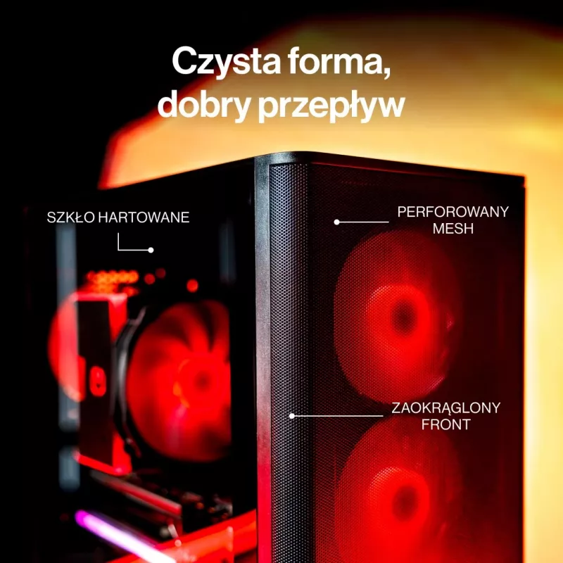 ENDORFY Ventum 400 ARGB caja para PC ATX - negra, cristal templado, 4 ventiladores Stratus 120 PWM ARGB, controlador ARGB y PWM, USB-C