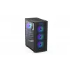 ENDORFY Ventum 400 ARGB caja para PC ATX - negra, cristal templado, 4 ventiladores Stratus 120 PWM ARGB, controlador ARGB y PWM, USB-C