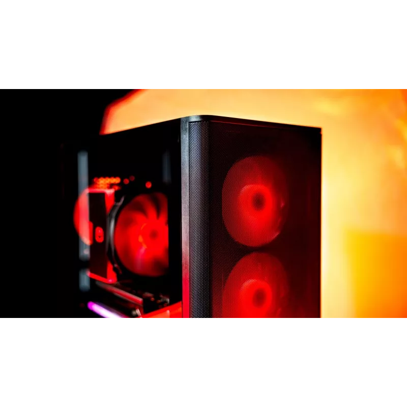 ENDORFY Ventum 400 ARGB caja para PC ATX - negra, cristal templado, 4 ventiladores Stratus 120 PWM ARGB, controlador ARGB y PWM, USB-C