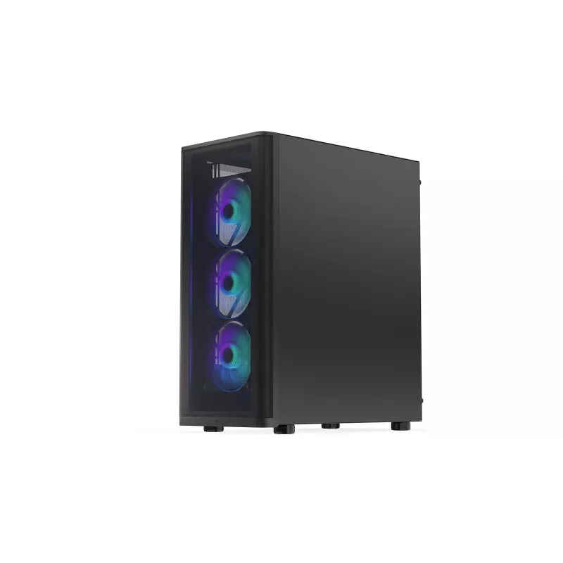 ENDORFY Ventum 400 ARGB caja para PC ATX - negra, cristal templado, 4 ventiladores Stratus 120 PWM ARGB, controlador ARGB y PWM, USB-C