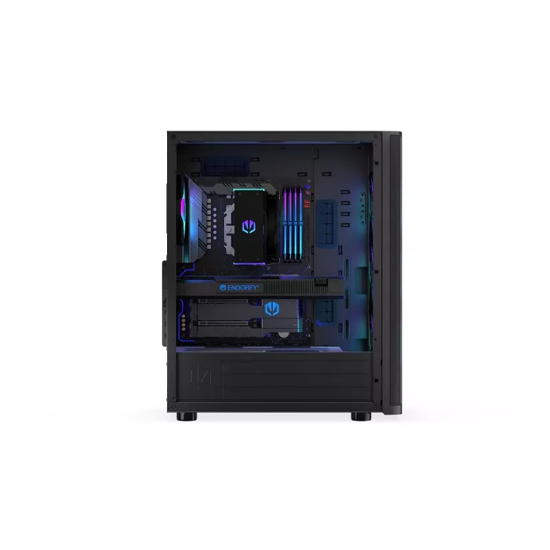 ENDORFY Ventum 400 ARGB caja para PC ATX - negra, cristal templado, 4 ventiladores Stratus 120 PWM ARGB, controlador ARGB y PWM, USB-C