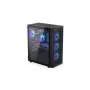 ENDORFY Ventum 400 ARGB caja para PC ATX - negra, cristal templado, 4 ventiladores Stratus 120 PWM ARGB, controlador ARGB y PWM, USB-C