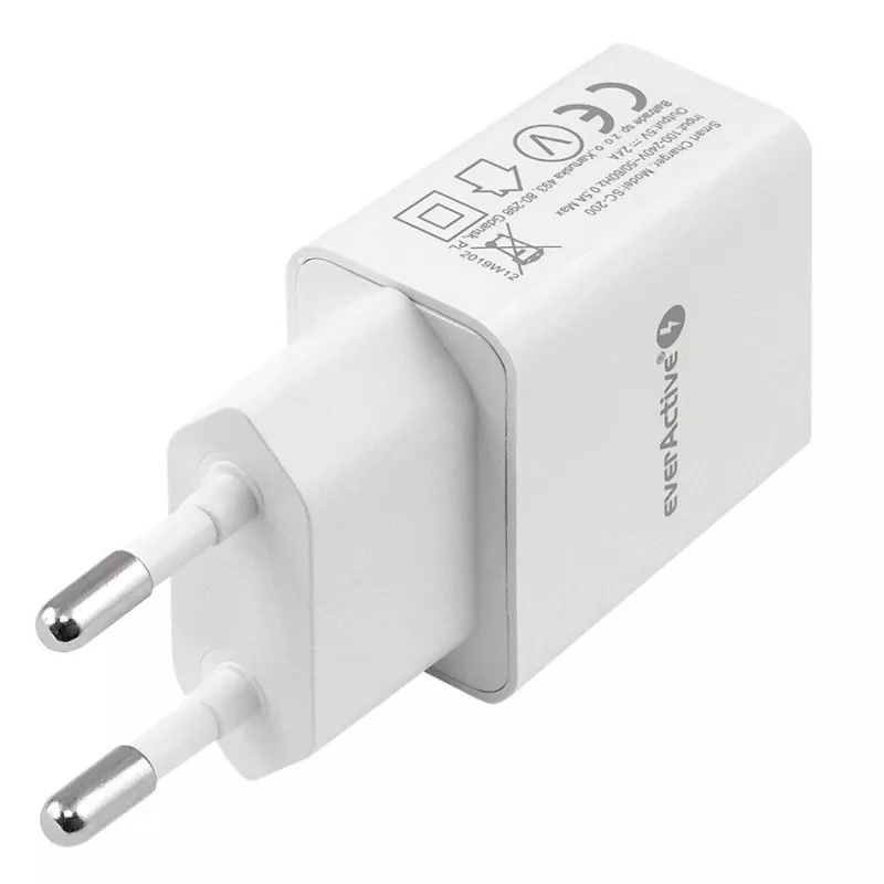 everActive SC-200 cargador de pared USB-A 2,4 A 12 W Blanco