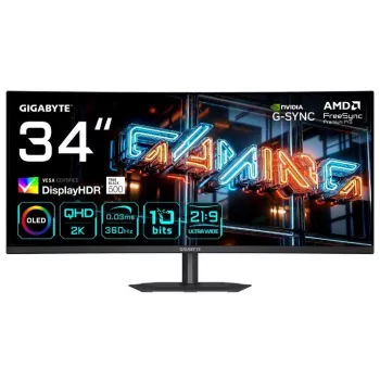 Gigabyte AORUS MO34WQC36 monitor gaming curvo QD-OLED de 34
