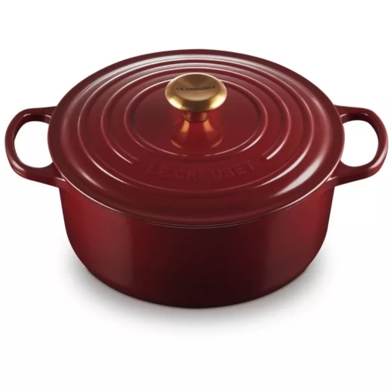 Le Creuset Signature Round Roaster 26cm 5,3L emailliertes Gusseisen Rhône 21177269494441