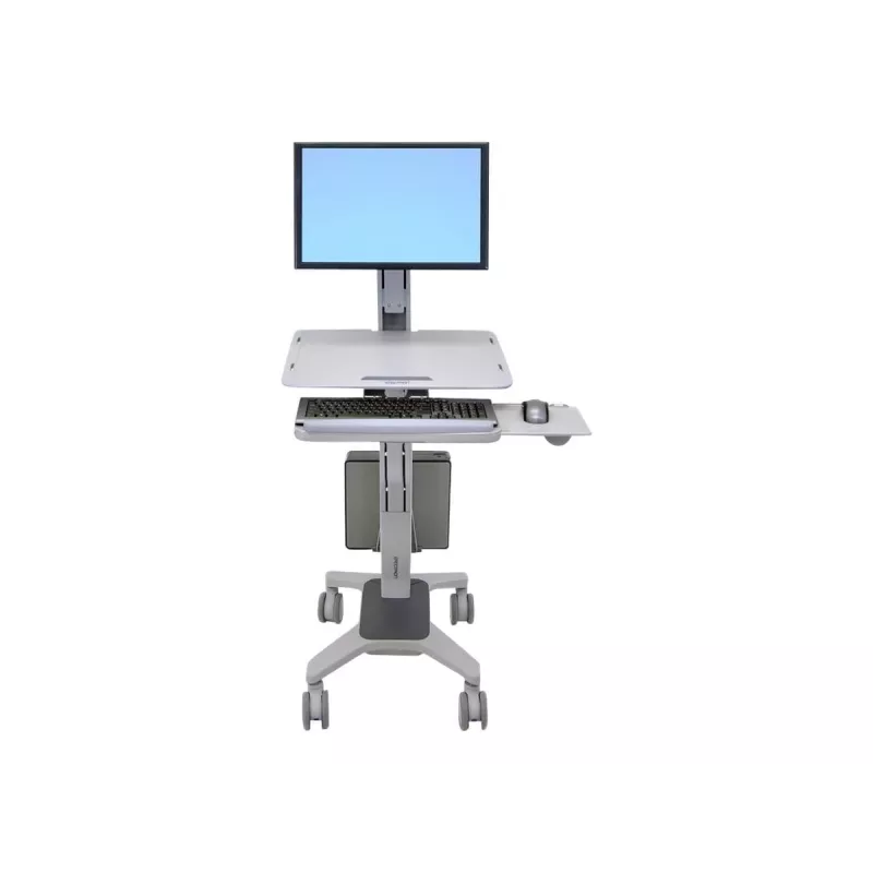 Ergotron WorkFit C-Mod Single LD Sit-Stand Workstation Cart 24-198-055 hasta 27