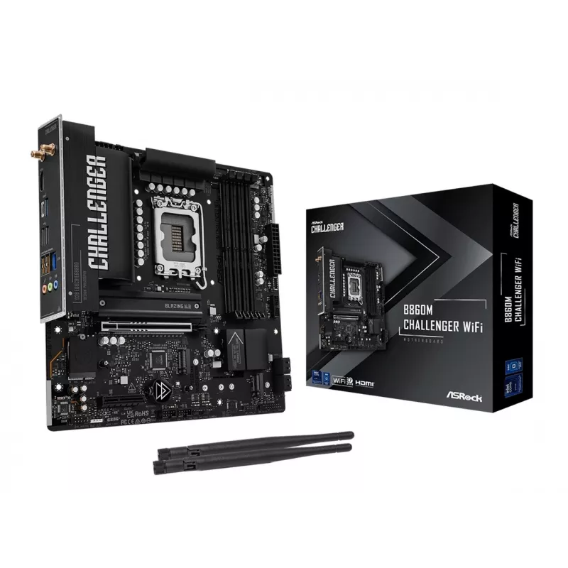 ASRock B860M Challenger WiFi LGA1851 mATX DDR5 placa base (90-MXBUP0-A0UAYZ)