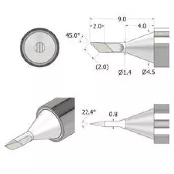 iFixit FixHub Punta de soldar cuchillo 1,4mm IF145-842-1 Plata