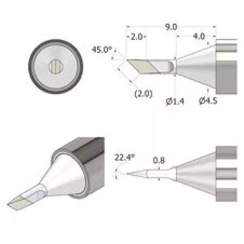 iFixit FixHub Punta de soldar cuchillo 1,4mm IF145-842-1 Plata