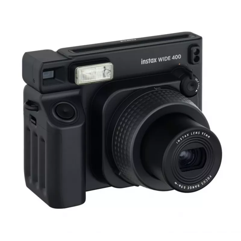 FUJIFILM instax WIDE 400 Cámara instantánea — Copias en formato ancho 62×99 mm, flash integrado, negra, 16975362