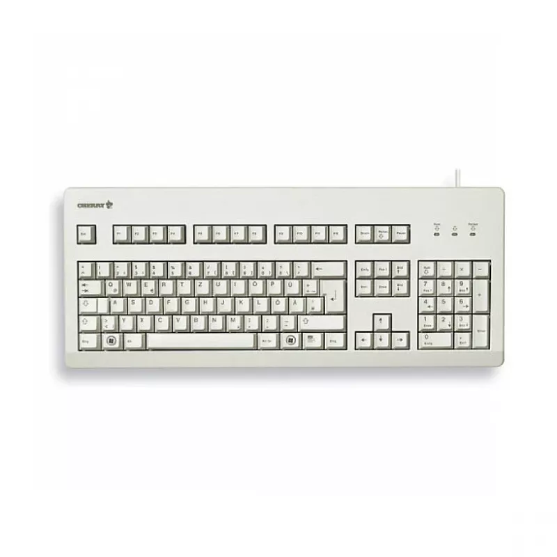 CHERRY G80-3000 Teclado mecánico G80-3000LXCEU-0 MX Brown Full-Size US/International PS/2+USB Gris claro