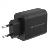 Conceptronic ALTHEA20B45 Cargador de pared GaN 45W USB-C PD y USB-A QC 3.0 de dos puertos Negro