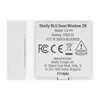 Shelly BLU Door/Window ZB Sensor inteligente de puerta/ventana Zigbee Bluetooth Blanco