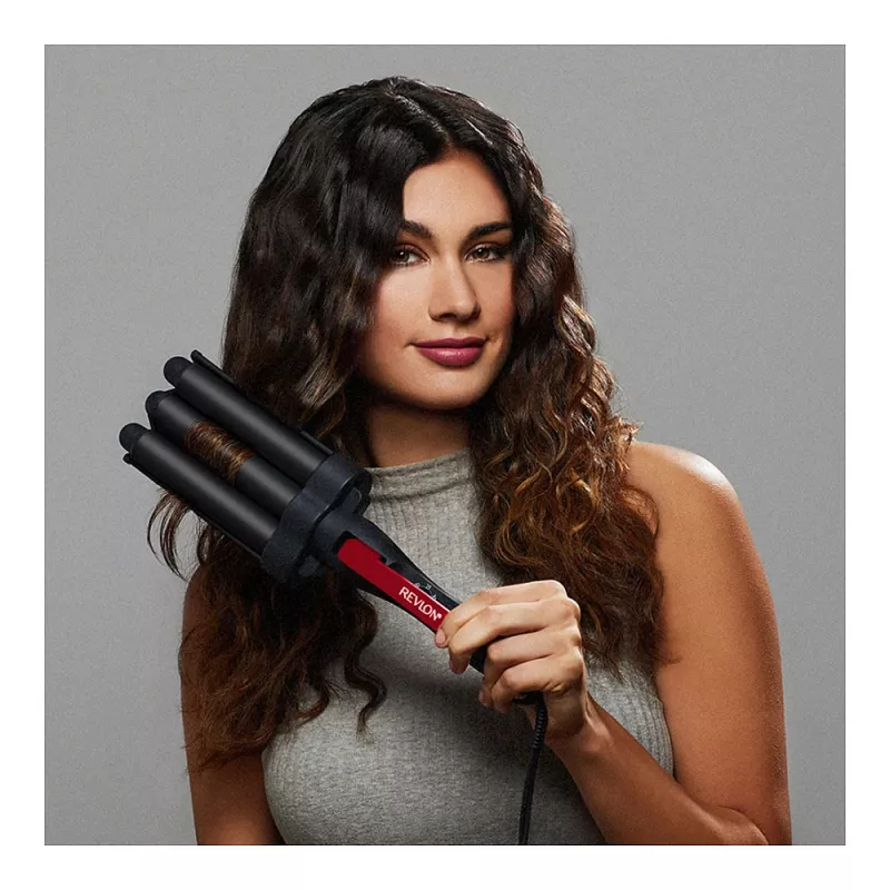 Revlon RVIR3056UKE cepillo de aire caliente - negro/rojo - cable de 2,5 m - set de peluquería