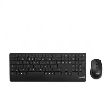 TERRA Desktop 4000 Wireless AES [DE] USB negro conjunto de teclado y ratón Copilot, QWERTZ, 105 teclas