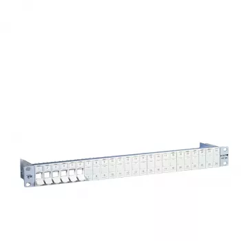 METZ CONNECT BTR E-DAT Modul patch panel - 24 puertos - Cat.6A - apantallado - 1U - gris claro (RAL 7035) - 130920-00-E