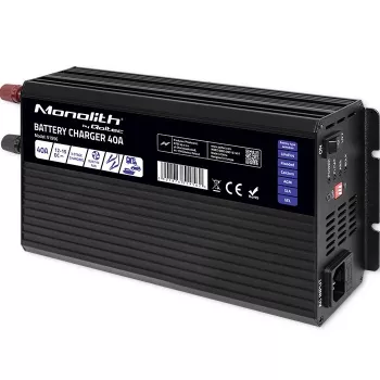 Qoltec Intelligent Professional Monolith cargador de baterías para baterías LiFePO4 AGM GEL SLA | 40A | 12V