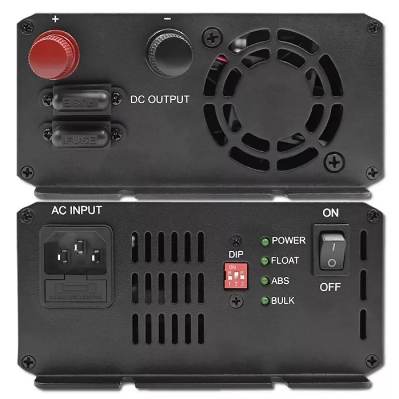 Qoltec Intelligent Professional Monolith cargador de baterías para baterías LiFePO4 AGM GEL SLA | 40A | 12V