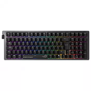 ASUS ROG Strix Morph 96 teclado gaming inalámbrico, diseño 96%, interruptores ROG NX Snow, hot-swappable, conectividad tri-modo, negro