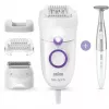 Braun Silk-épil 5 5-825 depiladora eléctrica, blanco/rosa, 28 pinzas, MicroGrip, con cable