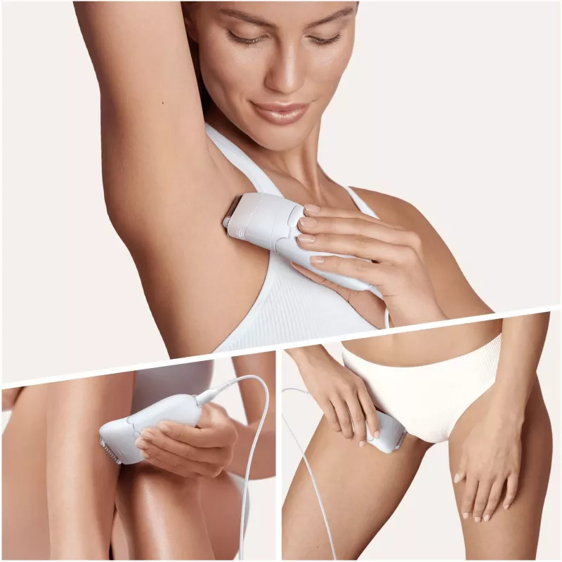 Braun Silk-épil 5 5-825 depiladora eléctrica, blanco/rosa, 28 pinzas, MicroGrip, con cable