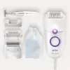 Braun Silk-épil 5 5-825 depiladora eléctrica, blanco/rosa, 28 pinzas, MicroGrip, con cable