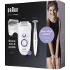 Braun Silk-épil 5 5-825 depiladora eléctrica, blanco/rosa, 28 pinzas, MicroGrip, con cable