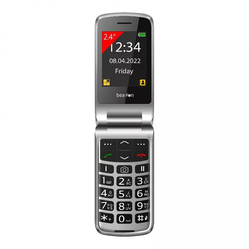 Bea-fon Silver Line SL605 teléfono básico Dual-SIM negro plata