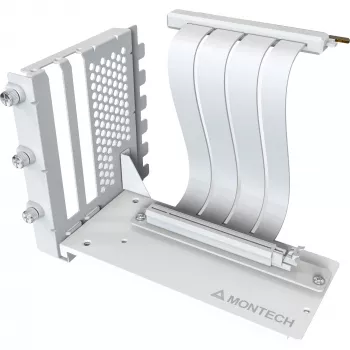 MONTECH kit de montaje vertical para GPU cable riser PCIe 4.0 blanco 20cm